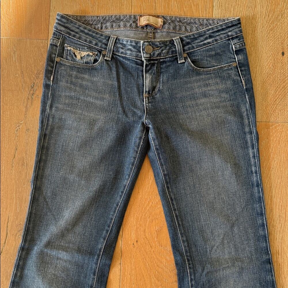 Y2K PAIGE Laurel Canyon Bootcut Jeans Embroidered Pocket Size 29 - Picture 4 of 8